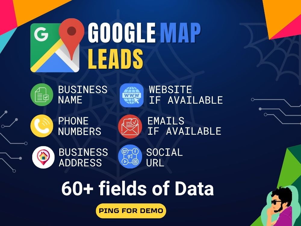 I will scrape Google Maps business leads with verified emails, phone numbers & social data - Showcase 2